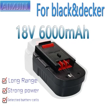 18V 6000mAh náradie Batérie pre Black&Decker A18 A1718 A18NH HPB18 HPB18-OPE FS1800CS FS1800D FS1800D-2 FS1800ID