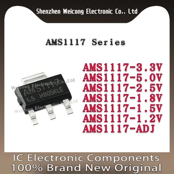 Nové AMS1117-3,3 V AMS1117-5,0 V AMS1117-2.5 V AMS1117-1.8 V AMS1117-1,5 V AMS1117-1.2 V AMS1117-ADJ AMS1117 IC MCU Čip SOT-223