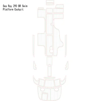 Sea Ray 290 BR Plávať Platformu Kokpitu Pad Loď EVA Pena Faux Týk Palube Rohože Podklad Samolepiace SeaDek Gatorstep Štýl